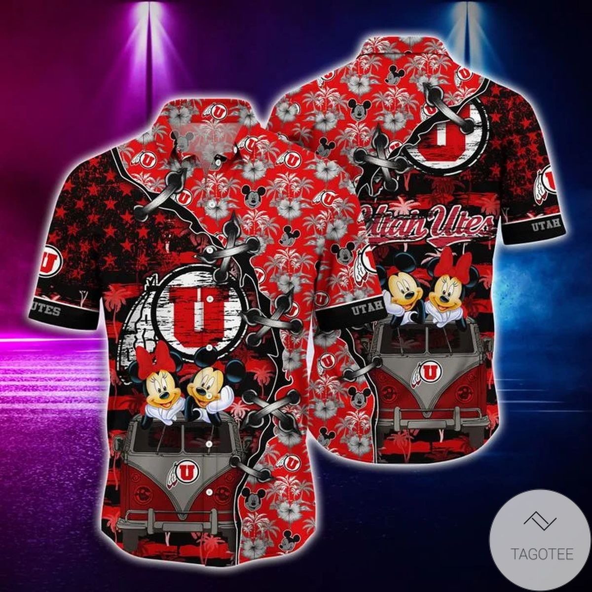 Mickey Mouse Utah Utes Ncaa Hawaiian Shirt Mickey Mouse Utah Utes Ncaa Hawaiian Shirt