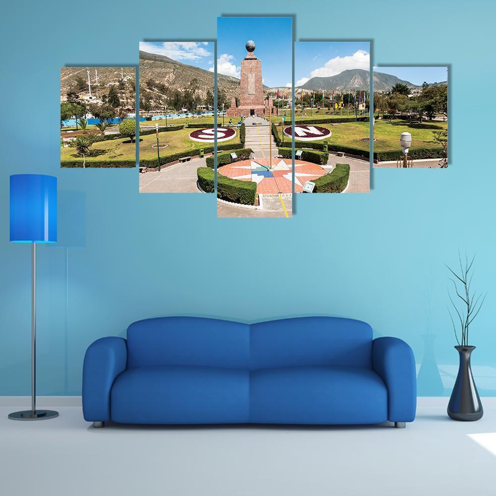 Middle Of The World Monument - Nature 5 Panel Canvas Art Wall Decor Middle Of The World Monument - Nature 5 Panel Canvas Art Wall Decor