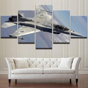 Military Air Force Army Jet Us American Navy - Aircraft 5 Panel Canvas Art Wall Decor