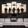 Military Marines Air Force Army - Army 5 Panel Canvas Art Wall Decor