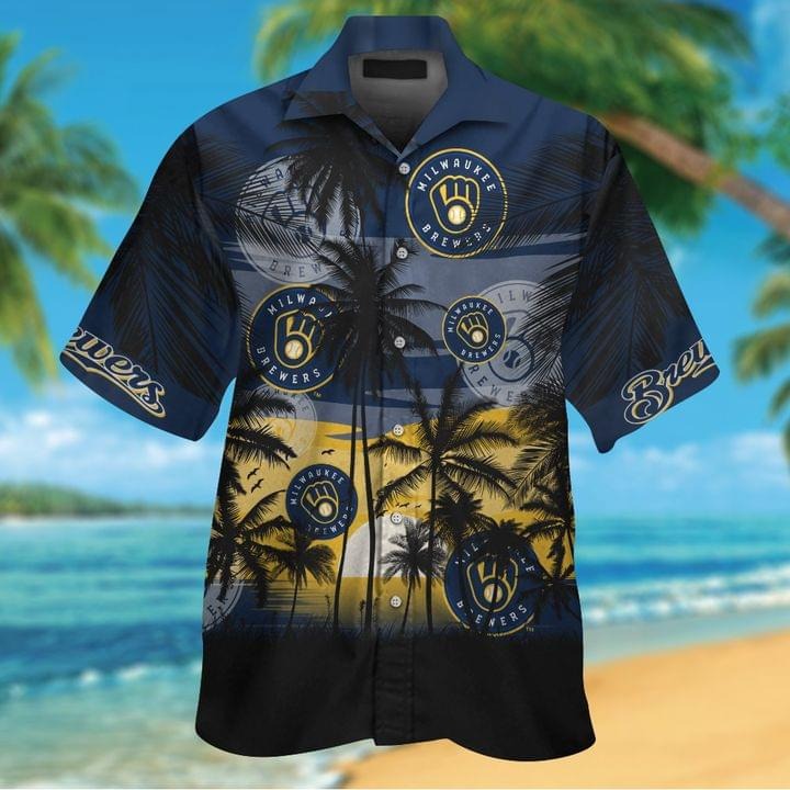 Milwaukee Brewers Aloha Hawaiian Shirt Milwaukee Brewers Aloha Hawaiian Shirt
