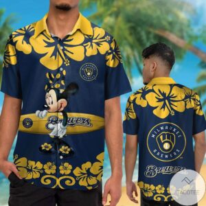 Milwaukee Brewers Minnie Mouse Hawaiian Shirt