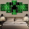 Minecraft Abstract Game Printed Canvas Art - Gaming 5 Panel Canvas Art Wall Decor