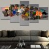 Minecraft Lot Of Block Gaming - 5 Panel Canvas Art Wall Decor