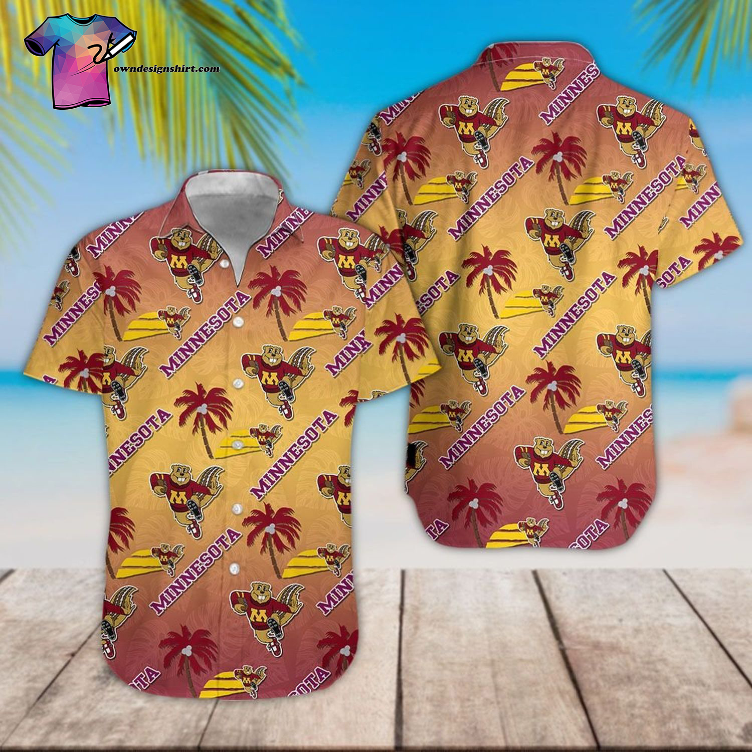 Minnesota Golden Gophers Football Team Hawaiian Shirt Minnesota Golden Gophers Football Team Hawaiian Shirt