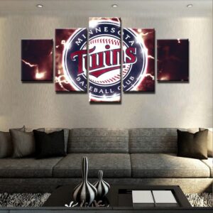 Minnesota Twins Baseball 1 - Sport 5 Panel Canvas Art Wall Decor