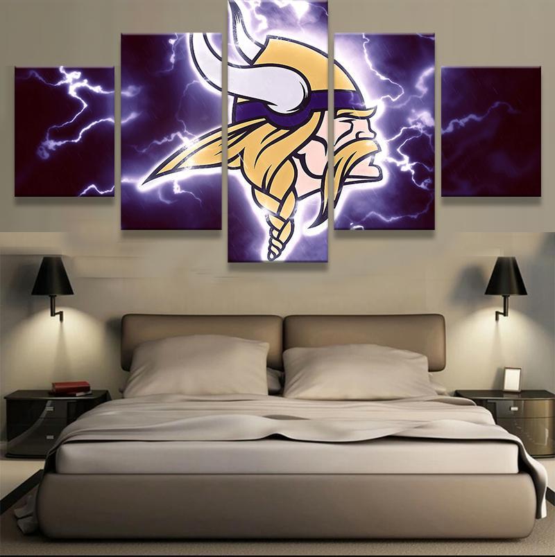 Minnesota Vikings 2 - Sport 5 Panel Canvas Art Wall Decor Minnesota Vikings 2 - Sport 5 Panel Canvas Art Wall Decor