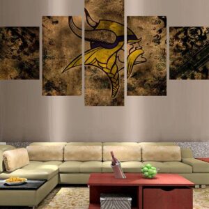 Minnesota Vikings 4 - Sport 5 Panel Canvas Art Wall Decor