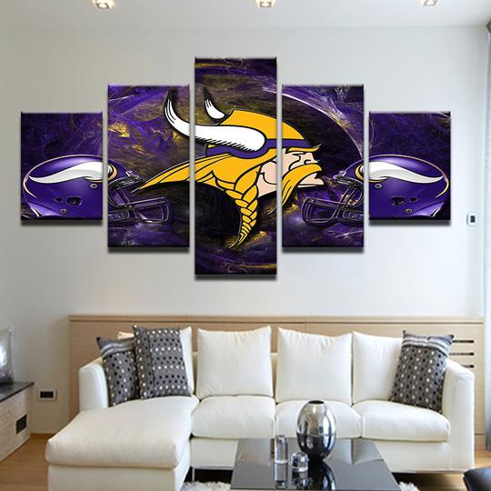 Minnesota Vikings 5 - Sport 5 Panel Canvas Art Wall Decor Minnesota Vikings 5 - Sport 5 Panel Canvas Art Wall Decor