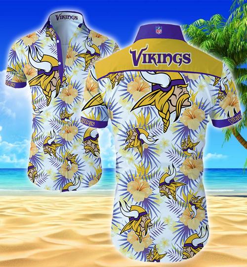 Minnesota Vikings Coconut Tree Hawaiian Shirt Summer Button Up Minnesota Vikings Coconut Tree Hawaiian Shirt Summer Button Up