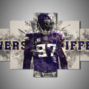 Minnesota Vikings - Everson Griffen - Sport 5 Panel Canvas Art Wall Decor