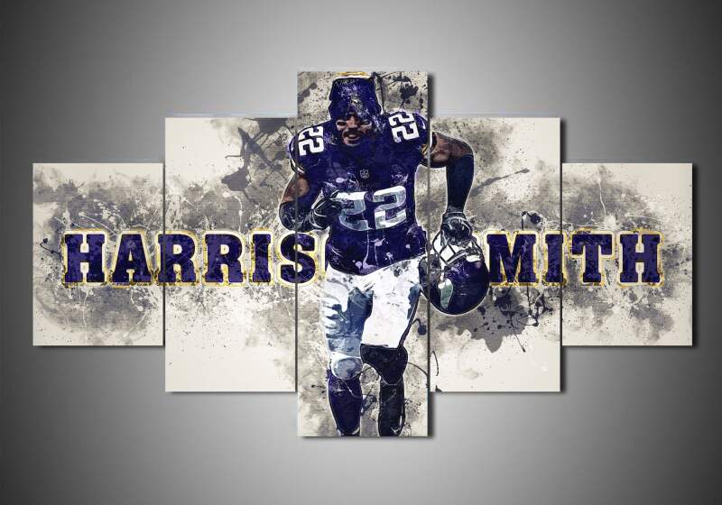Minnesota Vikings - Harrison Smith - Sport 5 Panel Canvas Art Wall Decor Minnesota Vikings - Harrison Smith - Sport 5 Panel Canvas Art Wall Decor