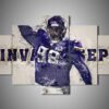 Minnesota Vikings - Linval Joseph - Sport 5 Panel Canvas Art Wall Decor