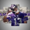 Minnesota Vikings - Sam Bradford - Sport 5 Panel Canvas Art Wall Decor