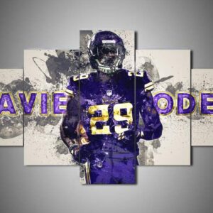 Minnesota Vikings - Xavier Rhodes - Sport 5 Panel Canvas Art Wall Decor