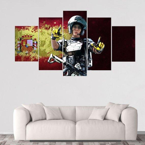 Mira Rainbow Six Siege - Gaming 5 Panel Canvas Art Wall Decor Mira Rainbow Six Siege - Gaming 5 Panel Canvas Art Wall Decor
