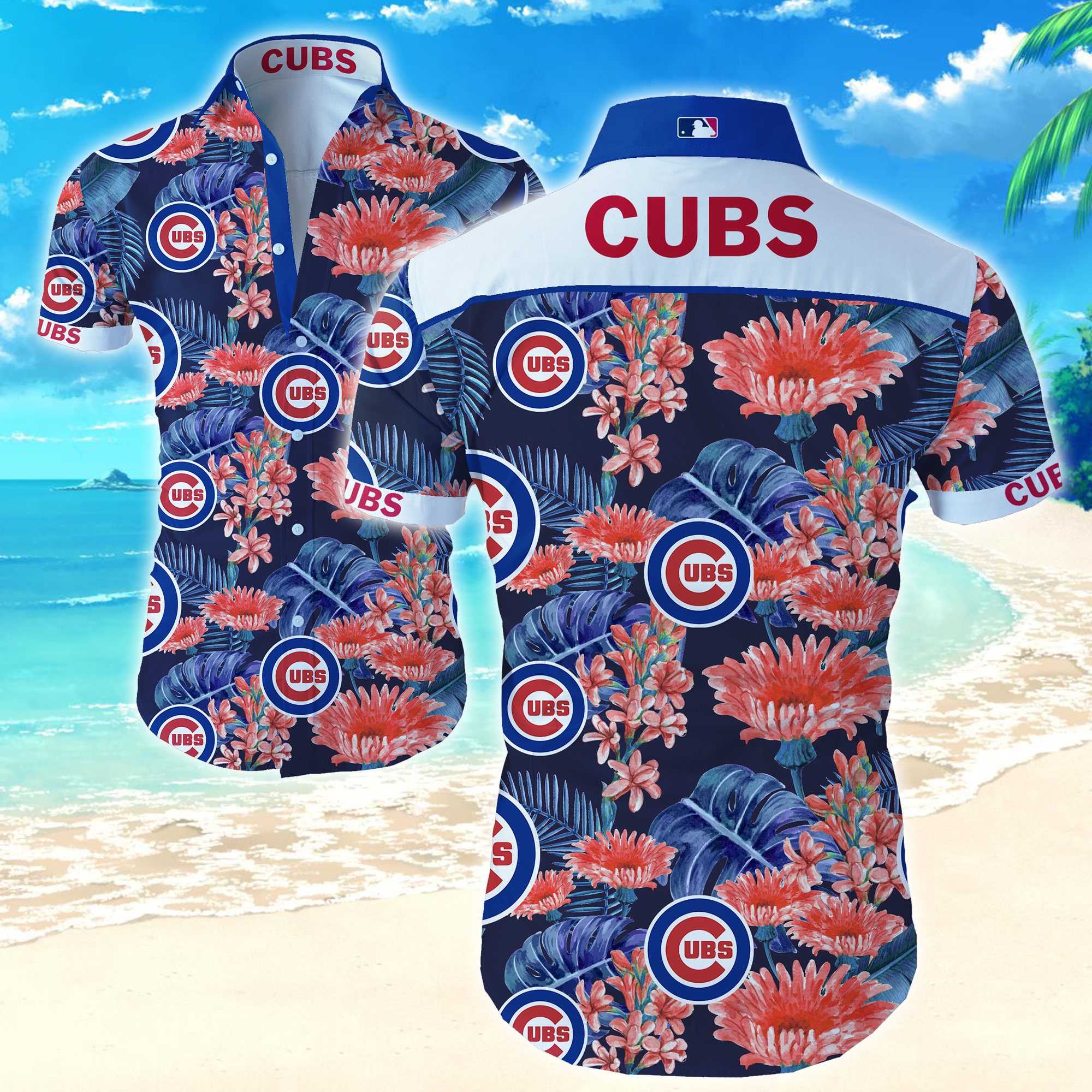 Mlb Chicago Cubs Hawaiian Shirt Summer Button Up Mlb Chicago Cubs Hawaiian Shirt Summer Button Up