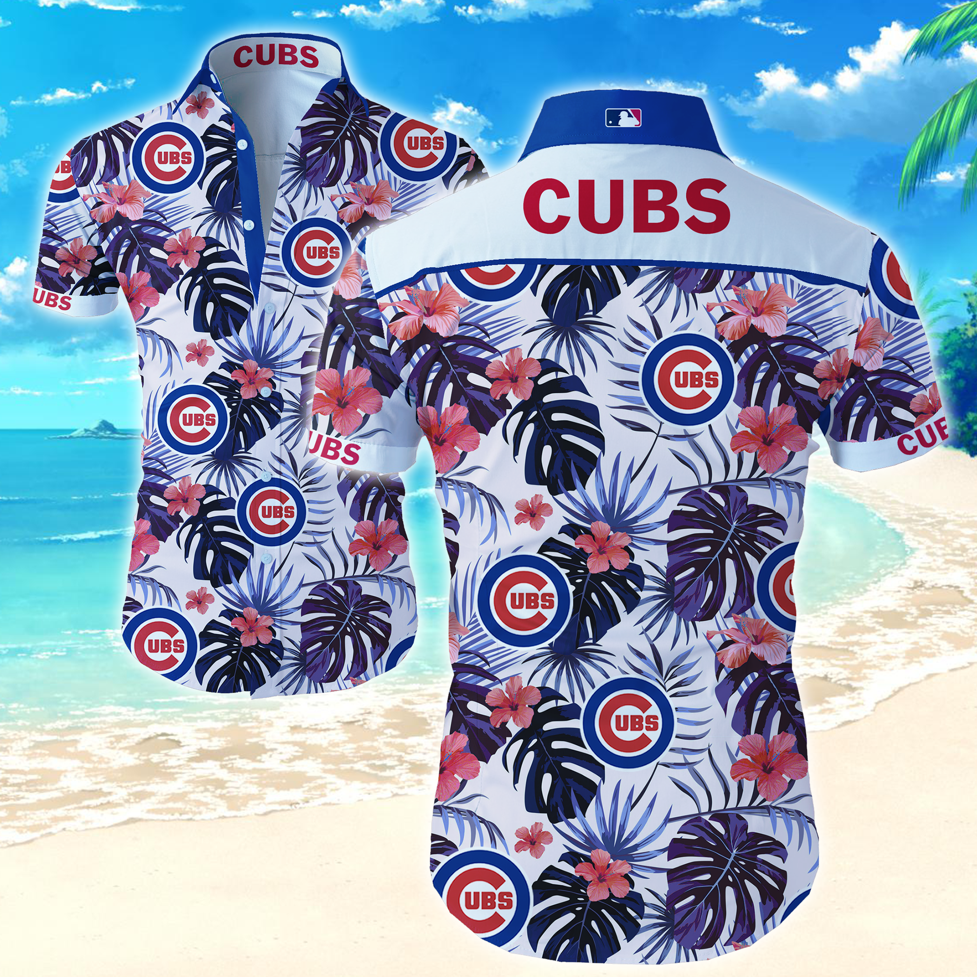 Mlb Chicago Cubs Hawaiian Shirt Summer Button Up Mlb Chicago Cubs Hawaiian Shirt Summer Button Up