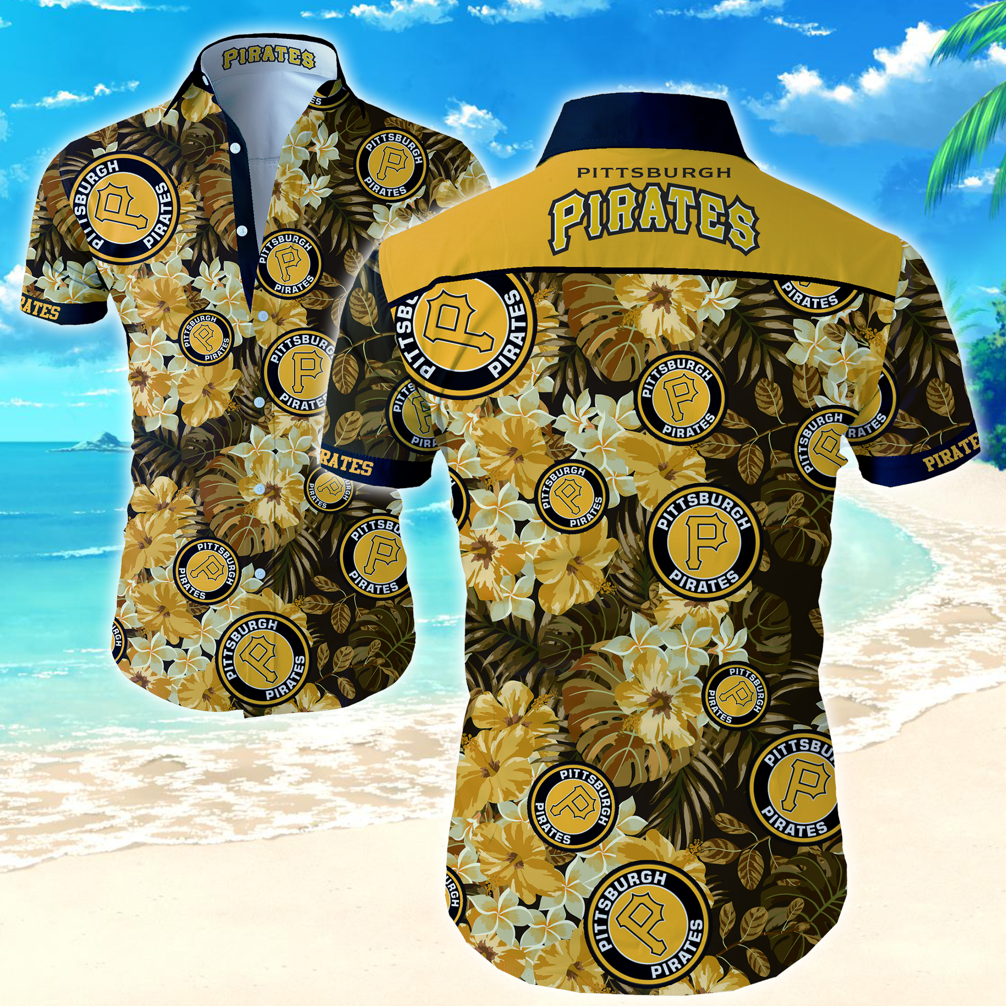 Mlb Pittsburgh Pirates Hawaiian Shirt Summer Button Up Mlb Pittsburgh Pirates Hawaiian Shirt Summer Button Up