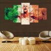 Mma Fighter Conor Mcgregor - Abstract 5 Panel Canvas Art Wall Decor