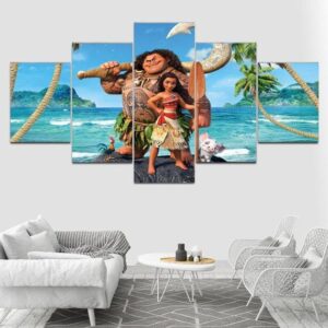 Moana- Movie 5 Panel Canvas Art Wall Decor