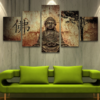Modern Buddha - Abstract 5 Panel Canvas Art Wall Decor