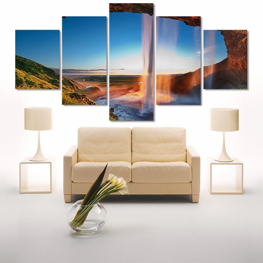 Modern City - Nature 5 Panel Canvas Art Wall Decor Modern City - Nature 5 Panel Canvas Art Wall Decor