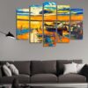 Modern Impressionist 03 - Abstract 5 Panel Canvas Art Wall Decor
