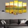 Modern Oil 02 - Nature 5 Panel Canvas Art Wall Decor