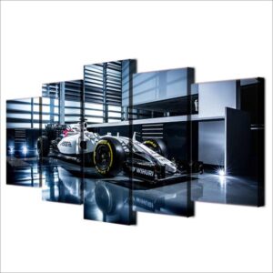 Modern Race Car Indy F1 Car - Automative 5 Panel Canvas Art Wall Decor