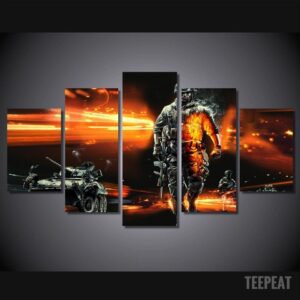 Modern Soldier - Army 5 Panel Canvas Art Wall Decor