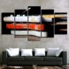Modern Wooden Vintage Classical - Music 5 Panel Canvas Art Wall Decor