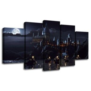 Modular Harry Potter Castles - Movie 5 Panel Canvas Art Wall Decor