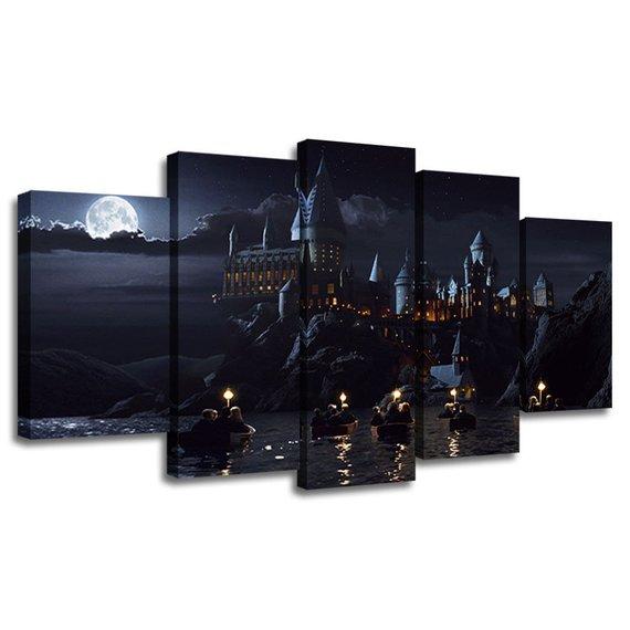 Modular Harry Potter Castles - Movie 5 Panel Canvas Art Wall Decor Modular Harry Potter Castles - Movie 5 Panel Canvas Art Wall Decor