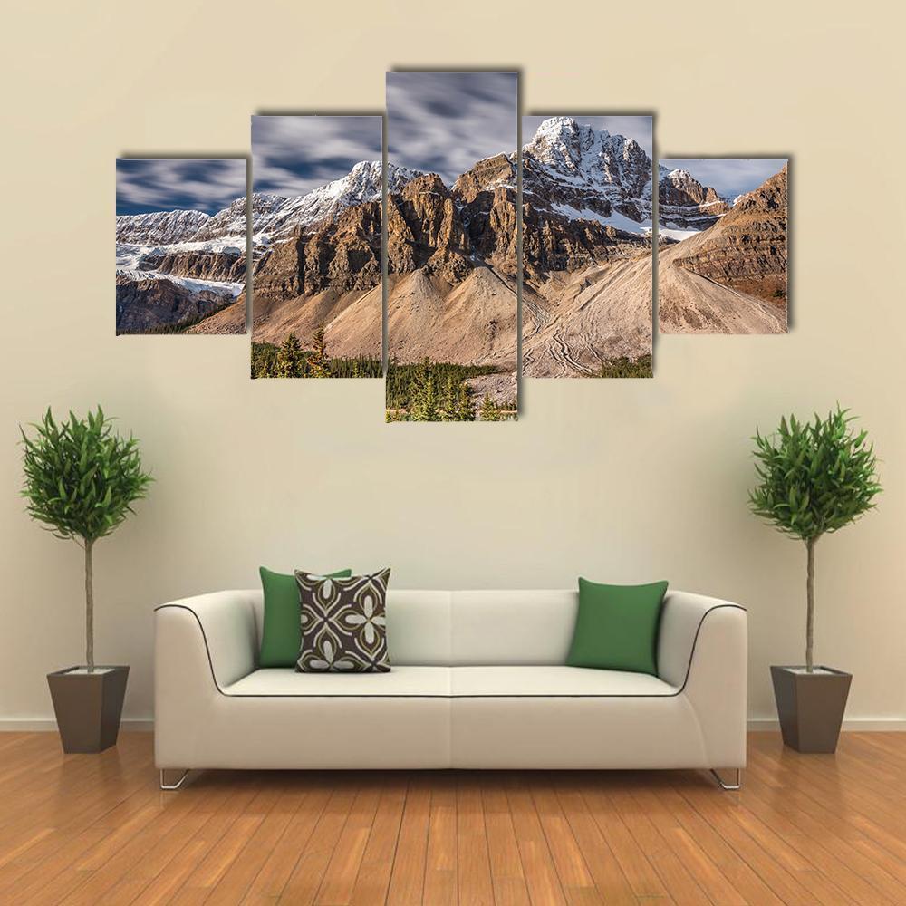 Mont Crowfoot In Canada - Nature 5 Panel Canvas Art Wall Decor Mont Crowfoot In Canada - Nature 5 Panel Canvas Art Wall Decor