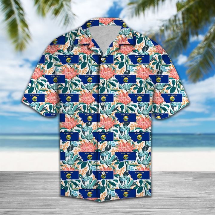 Montana Bitterroot Hawaiian Shirt Summer Button Up Montana Bitterroot Hawaiian Shirt Summer Button Up