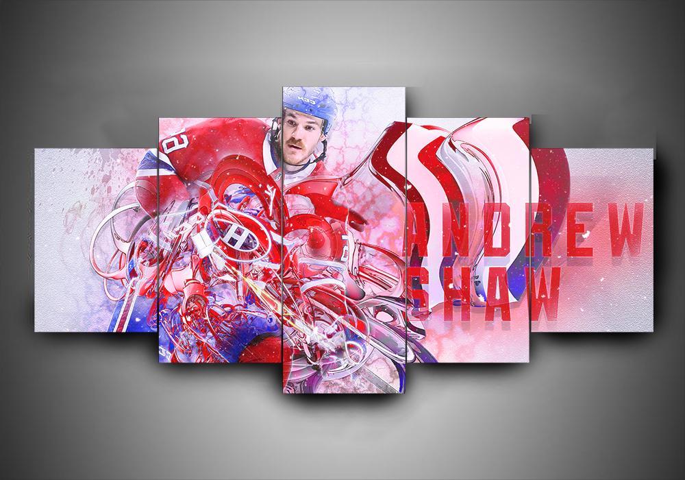Montreal Canadiens - Andrew Shaw - Sport 5 Panel Canvas Art Wall Decor Montreal Canadiens - Andrew Shaw - Sport 5 Panel Canvas Art Wall Decor