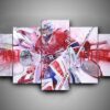 Montreal Canadiens - Charlie Lindgren - Sport 5 Panel Canvas Art Wall Decor