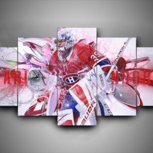 Montreal Canadiens - Charlie Lindgren - Sport 5 Panel Canvas Art Wall Decor