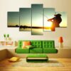 Morning Catch - Fishing 5 Panel Canvas Art Wall Decor