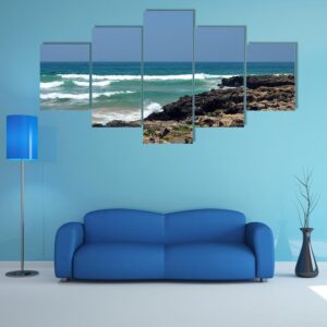 Morocco Beach And Ocean Landscape - Nature 5 Panel Canvas Art Wall Decor