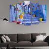 Morocco Chefchaouen - Nature 5 Panel Canvas Art Wall Decor