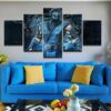 Mortal Kombat Sub Zero - Movie 5 Panel Canvas Art Wall Decor