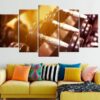 Motivation Crossfit Barbell Workout Gym Bodybuilding - Sport 5 Panel Canvas Art Wall Decor