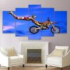 Moto-X X-Games Superman Dirtbike - Sport 5 Panel Canvas Art Wall Decor