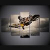 Motocross Jump - Automative 5 Panel Canvas Art Wall Decor