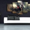 Motocross Large - Sport 5 Panel Canvas Art Wall Decor