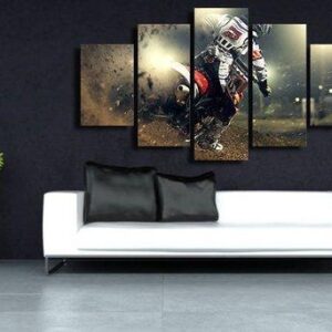 Motocross Large - Sport 5 Panel Canvas Art Wall Decor