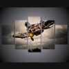 Motocross Supercross Dirt Bike Riders - Sport 5 Panel Canvas Art Wall Decor