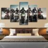 Motorcross Racing Motorcycle 2 - Sport 5 Panel Canvas Art Wall Decor